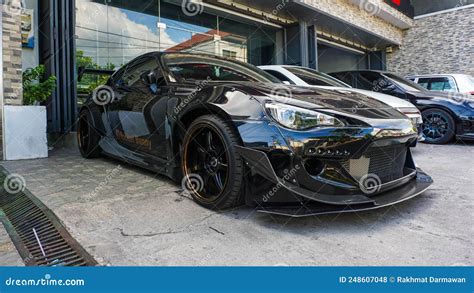 Black Subaru Brz With Rocket Bunny Pandem Body Kit Editorial Stock