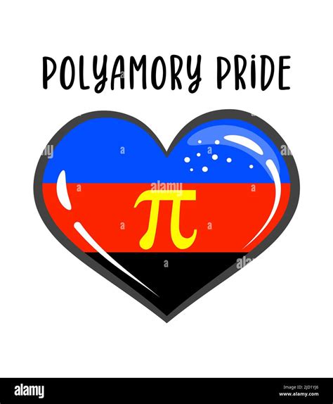 Polyamory Pride Heart Symbol Rainbow Heart Sticker Pride Banner Lgbt