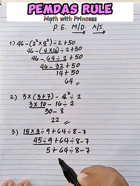 Math Review Order Of Operations Pemdas Rule Math Review Order Of Operations Pemdas Rule