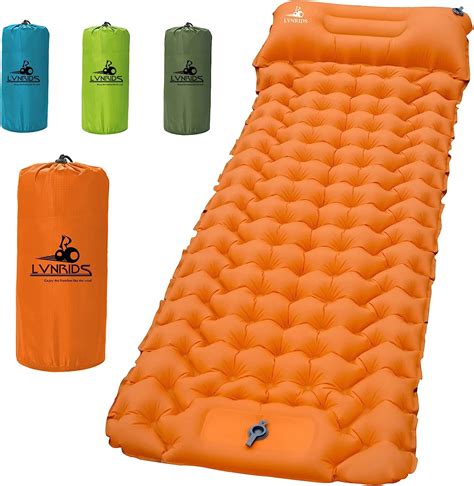 LVNRIDS Matelas Camping Gonflable avec Pompe à Pied Tapis Autogonflant