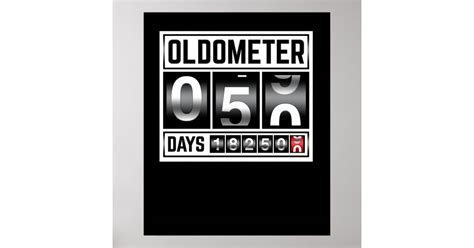 Oldometer 50 Years Old Made In 1971 50th Birthday Poster Zazzle