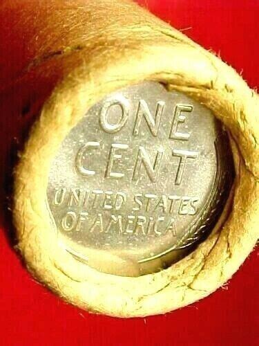 Old Roll Lincoln Wheat Penny Blank Planchet Bu Unc Steel Reverse End