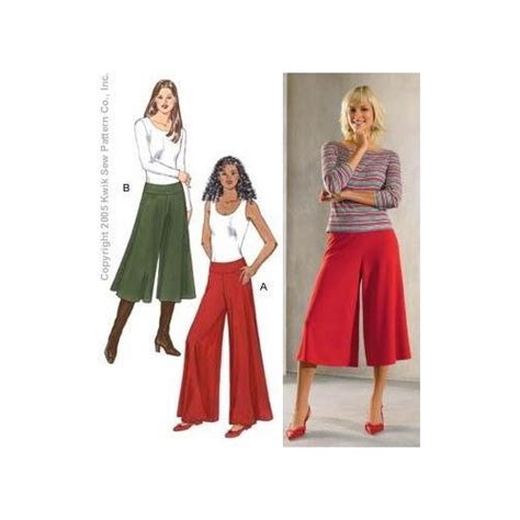 Kwik Sew Misses Palazzo And Gaucho Pants Pattern Pants Pattern