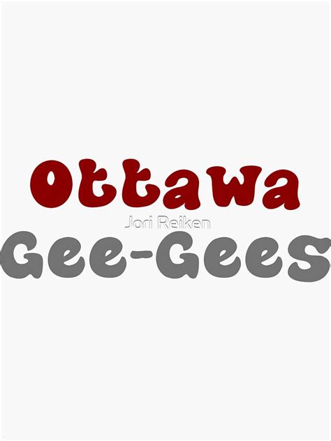 Ottawa Gee Gees Sticker By Jreiken Redbubble