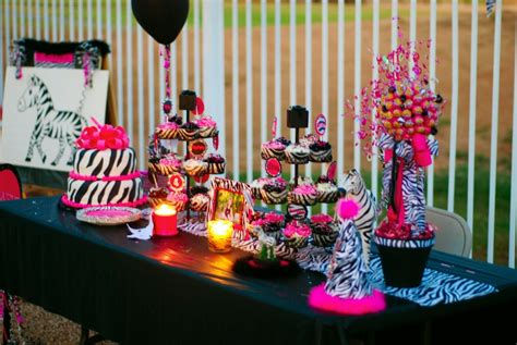 Zebra Sweets Table Can I Celebrate My Birthday For Like A Week And