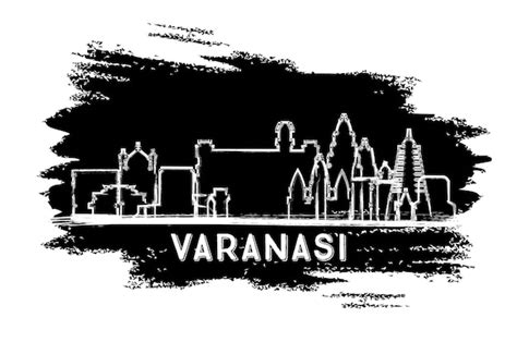 Premium Vector Varanasi India City Skyline Silhouette Hand Drawn Sketch