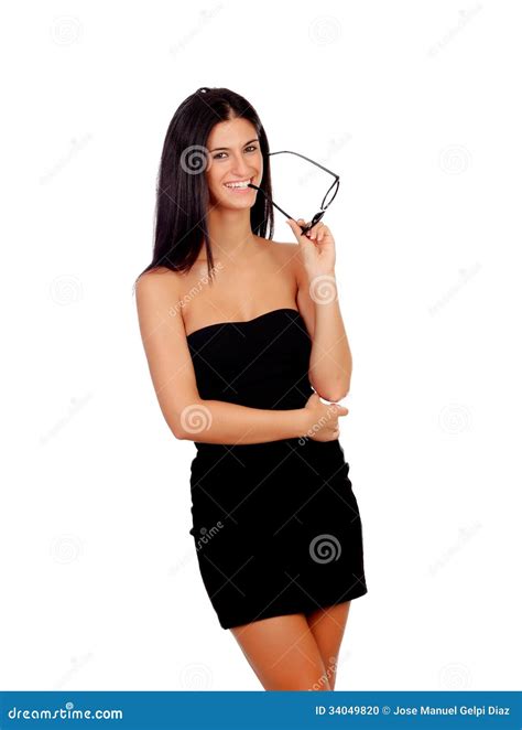 Sensual Brunette Girl With Glasses Stock Photo Image Of Female Model