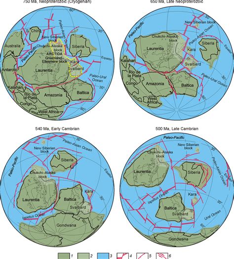 Plate Tectonic Reconstructions Showing The Position Of The Continents