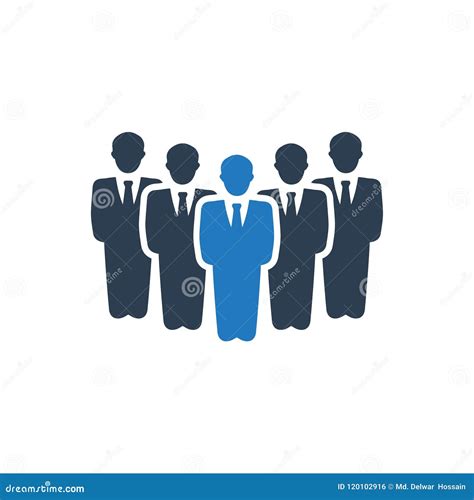 Leadership Business Group Icon Stock Vector Illustration Of Group