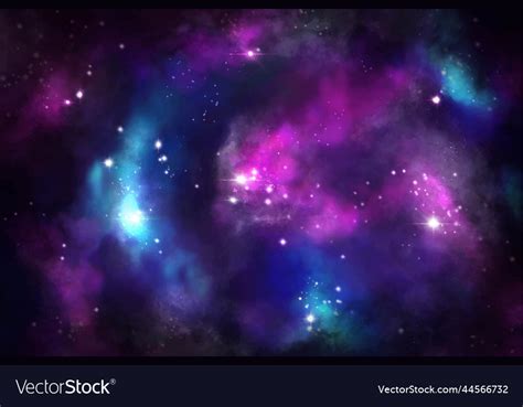 Hand painted watercolor galaxy wallpaper Vector Image