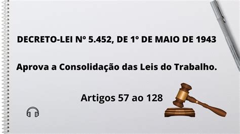 Consolida O Das Leis Do Trabalho Clt Em Udio Arts Ao Clt