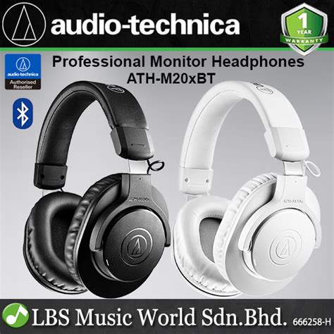 Audio Technica ATH M20xBT Closed Back Dynamic Wireless Over Ear Monitor