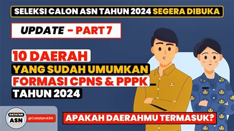 Update Formasi CPNS PPPK Instansi Daerah 2024 Part 7 YouTube