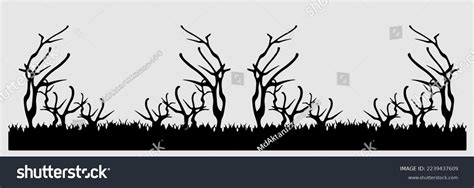 Bare Tree Silhouette Art Vector Design Stock Vector (Royalty Free ...