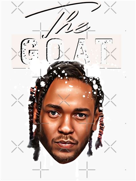 K Dot The Rap Goat Hip Hop Illustration Portrait White ©music