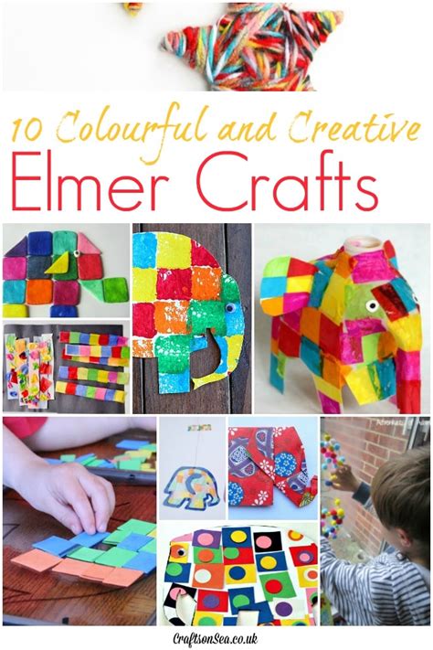 10 Colourful and Creative Elmer Crafts - Crafts on Sea