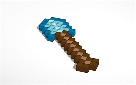 3D design minecraft diamond shovel | Tinkercad