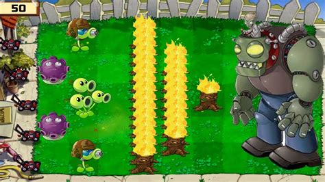 Plants Vs Zombies Threepeater X Gatling Pea Vs Dr Zomboss X Gargantuar X Zombie Gargantuar