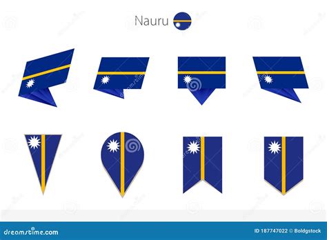 Nauru National Flag Collection, Eight Versions of Nauru Vector Flags ...