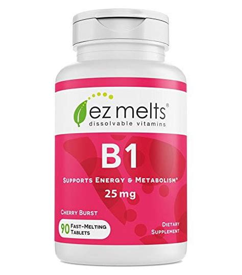 EZ Melts B1 As Thiamine 25 Mg Immune Support Sublingual Vitamins