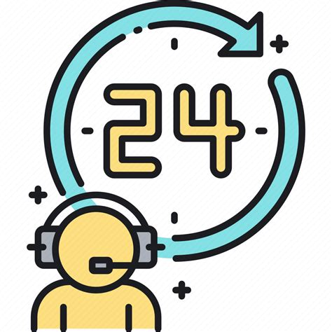 24 Hours Call Center Help Hours Service Icon Download On Iconfinder