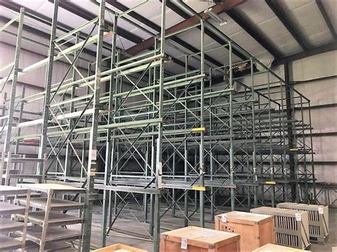 Group Of Lots 442 443 444 445 9 Sections 48 Pallet Racking