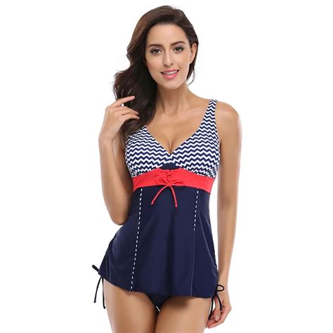 Jaonifer 2018 Vrouwen Plus Size Badpak Push Up Tankini Vrouwen