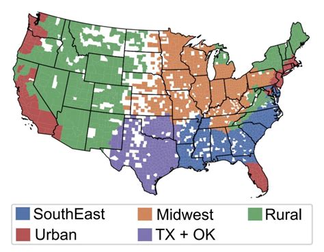 Us Regions Labeled Map