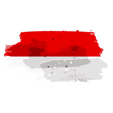 Grunge Texture Brush PNG Transparent Indonesia Flag With Grunge Brush