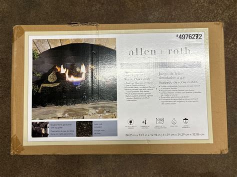 Allen Roth In Btu Dual Burner Vent Free Gas Fireplace