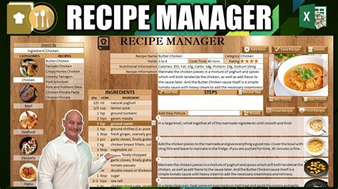 Recipe Template Excel