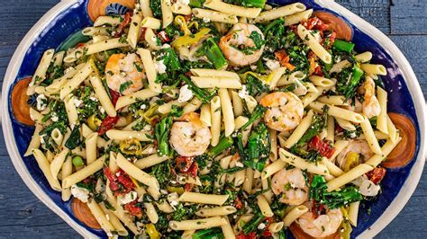 Rachaels Sundried Tomato And Broccolini Pasta With Shrimp Rachael