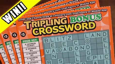 Lucky Lottery Wins Playing Crosswords Tripling Bonus Crossword