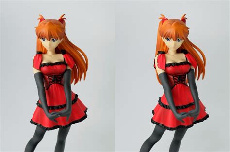 セガ エヴァ プレミアムフィギュア ゴシック・ナイト アスカ レビュー 3dの立体視でフィギュアを眺めるブログ（空き家）