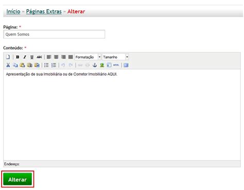 Editar A P Gina Quem Somos M Dulo P Ginas Extras Ajuda Migmidia