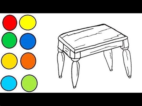 Como dibujar una mesa FACIL paso a paso para niños y principiantes