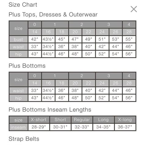 Maurices Sizing Chart