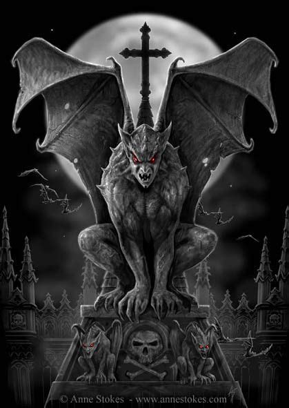 Mean Gargoyle After Dark Photo Dark Fantasy Fantasy Kunst Fantasy