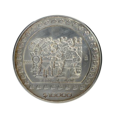 Moneda M Xico Pesos Piedra Tizoc Plata Oz Andorrano