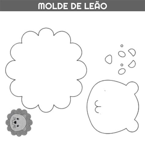 Molde De Leão Grande - Molde de Leão para imprimir e recortar tamanho grande - Artesanato ...