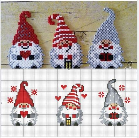 Gnomi Di Natale Xmas Cross Stitch Cross Stitch Christmas Ornaments