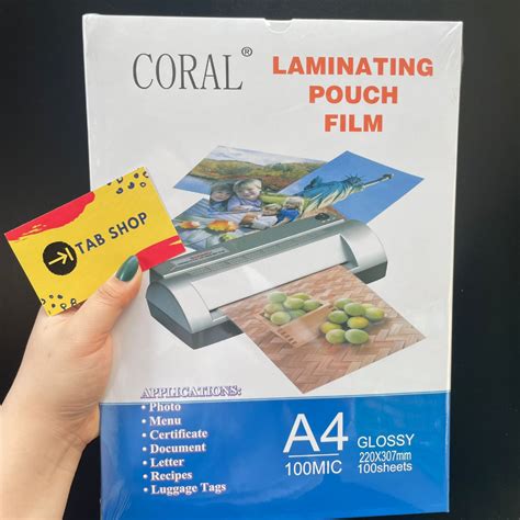 Jual TAB SHOP CORAL PLASTIK LAMINATING POUCH A4 GLOSSY CLEAR 100 Mic