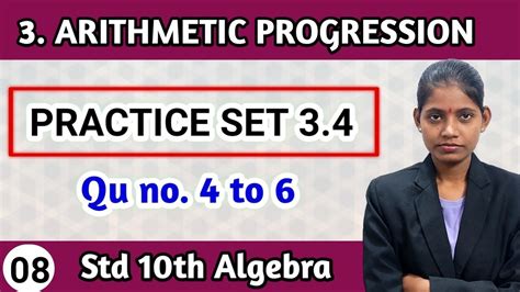 Th Standard Algebra Lesson Number Arithmetic Progression Practice