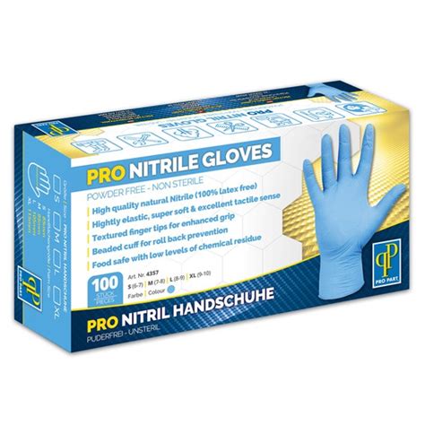 Pro Nitril Handschuhe Blau Gr M 100 Stk 4357M