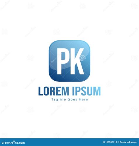 Modelo De Logotipo Pk Inicial Quadro Moderno Ilustra O De Vetor De