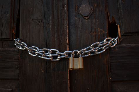 Free Images Wood Chain Metal Black Chains Doors Barrier Closed