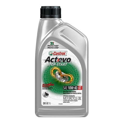 Aceite Castrol Actevo 4T 10W40 Stop Start Semi Sintético CVMOTOS