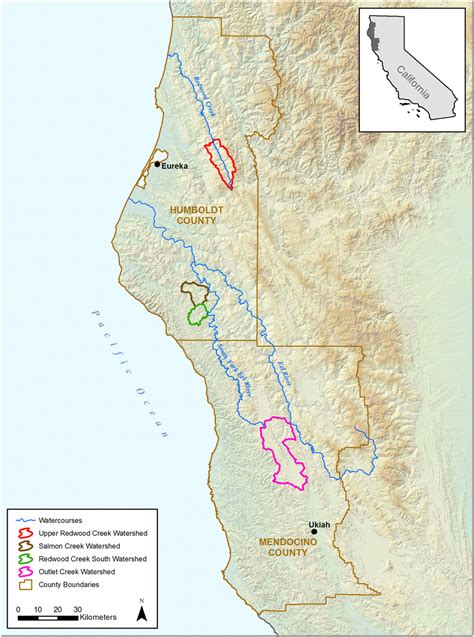 Study Watersheds And Major Watercourses Download Scientific Diagram