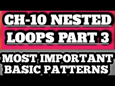 Most Important Basic Pattern Programs In Java Using Nested Loops Nested