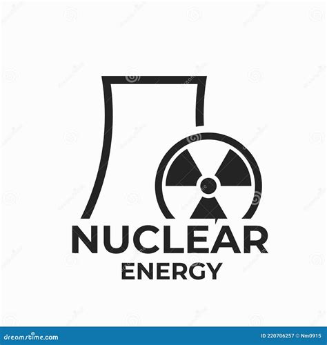 Nuclear Energy Logo Icon Nuclear Power Plant Stock Vector